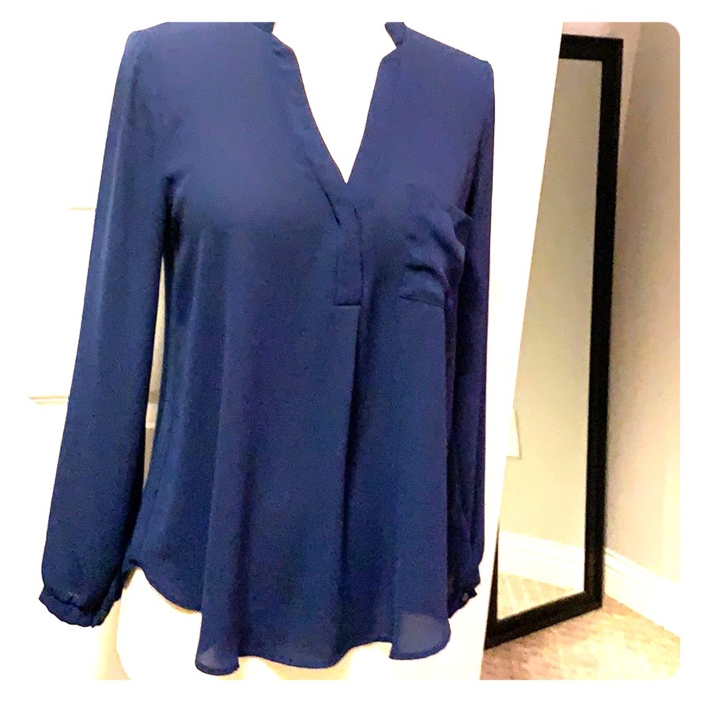 Harper dark blue blouse